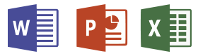 Excel, Word and PowerPoint